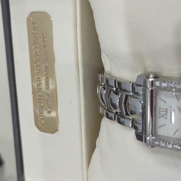 ⌚Philippe Charriol Diamond Columbus Watch Box Links 28504 Colvubvs white face - Picture 4 of 13
